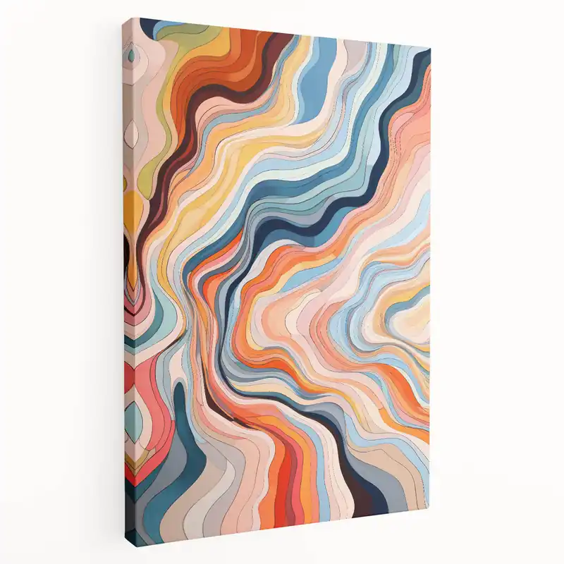 Electric Wall Art | Vibrant Abstract Swirl Modern Electric Art Canvas Limited Time