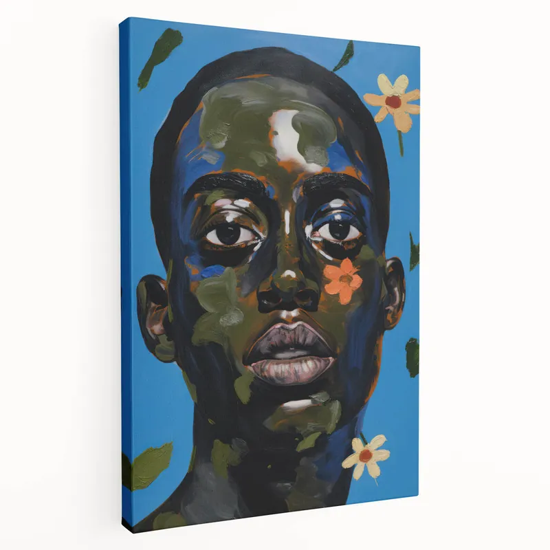 Electric Portrait Wall Art - Vibrant Modern Expressionist Face Decor Trusted Brand