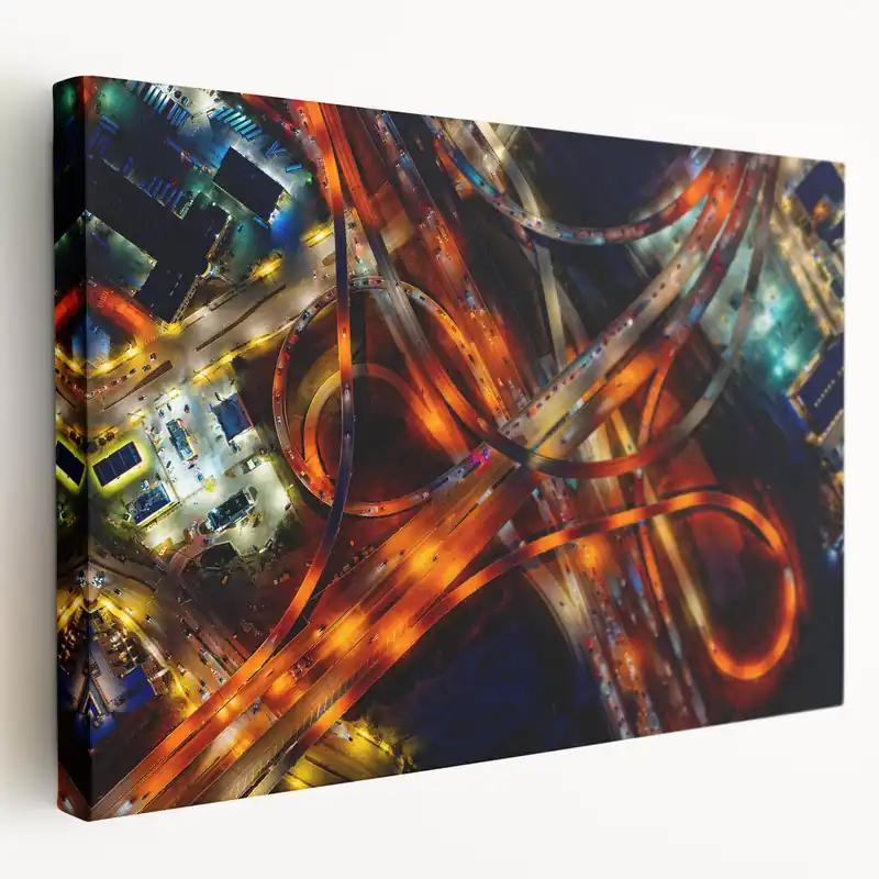 Dallas Cityscape Prints - Iconic Urban Highway by Texas Night View Art Limited Offer