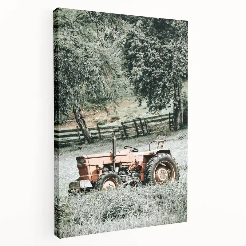 Vintage Farmhouse Tractor Wall Art - Rustic Country Style Decor Limited Time