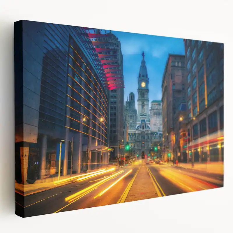 Weekend Sale Unique Philadelphia Wall Posters - City Hall and Night Street Photography