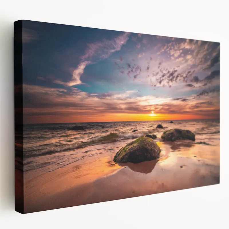 Special Discount Lithuania Wall Art - Baltic Sea Sunset Canvas Print