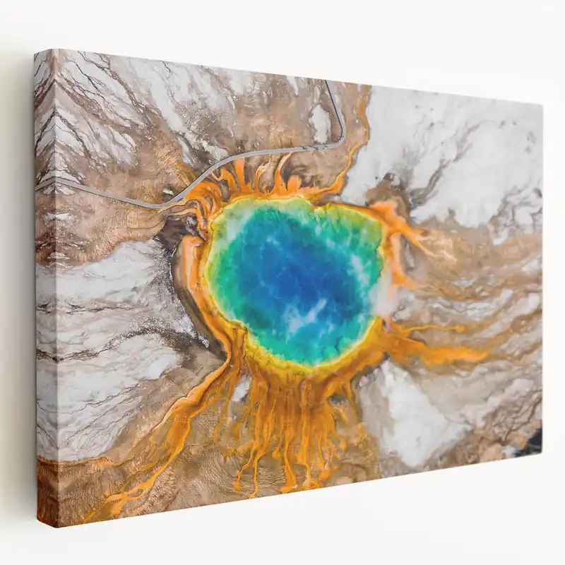 Yellowstone National Park Art – Aerial View of Grand Prismatic Print Trusted Brand