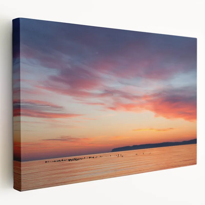 Scenic Lake Michigan Photography - Peaceful Sunset Wall Art Canvas Grab Now