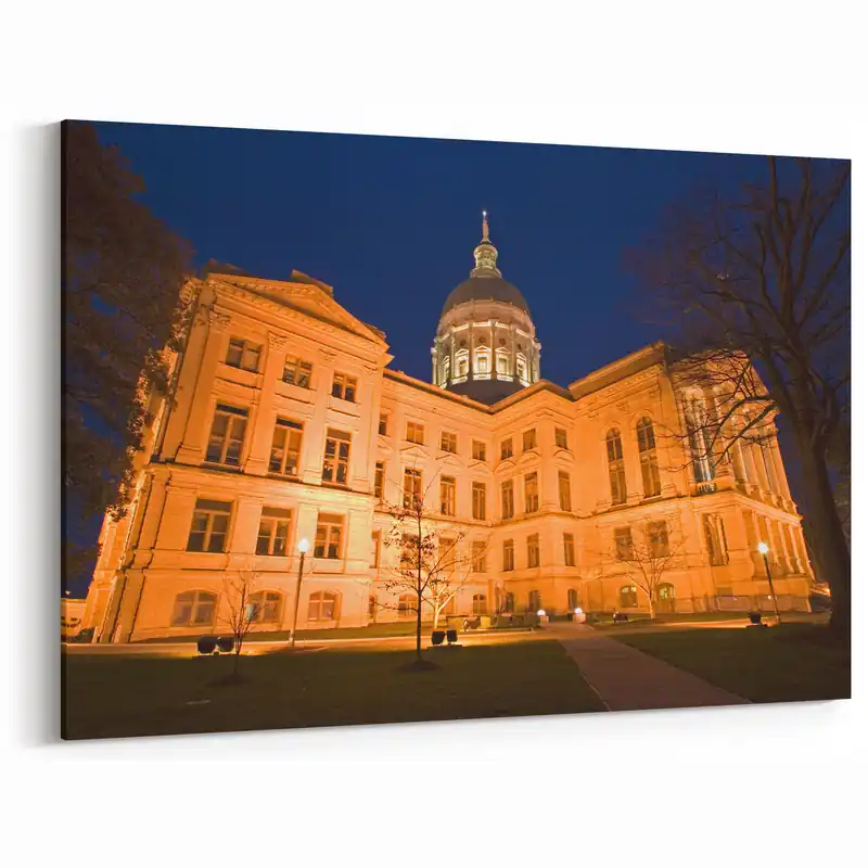 Trending Atlanta Landmarks Art - Stunning Night View of Georgia Capitol Building