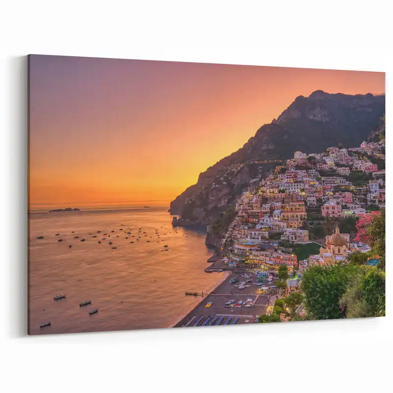 Get Yours Positano Wall Art - Sunset Over the Amalfi Coast