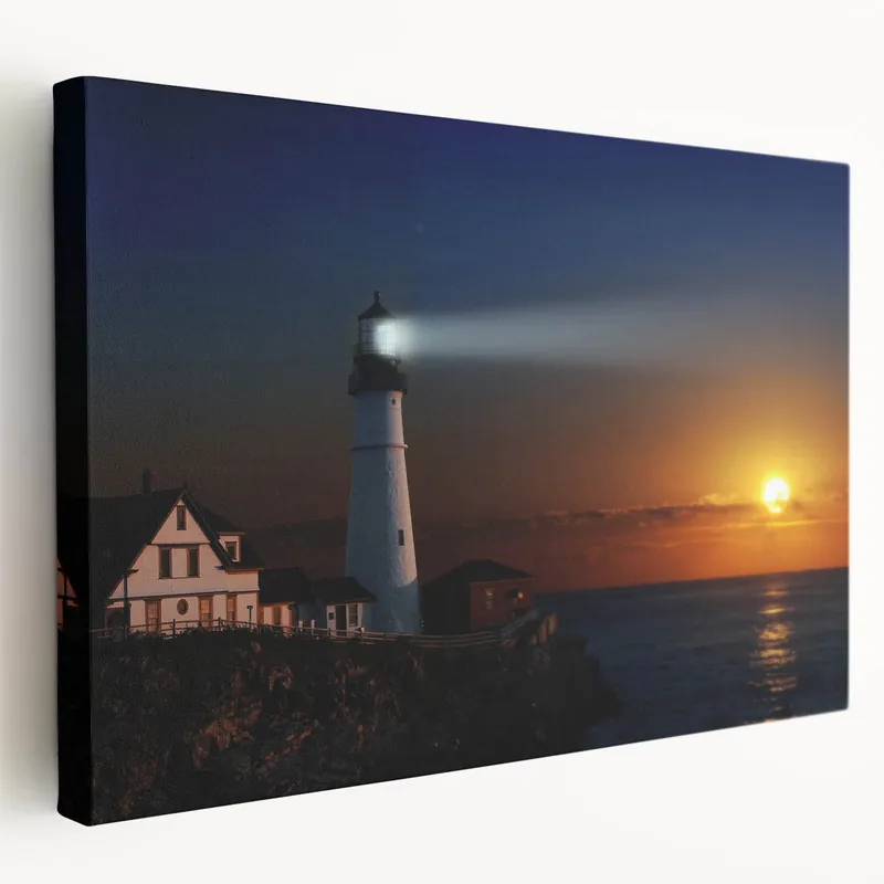 Wellington Wall Art-Scenic New Zealand Lighthouse at Sunset Canvas Print Best Choice