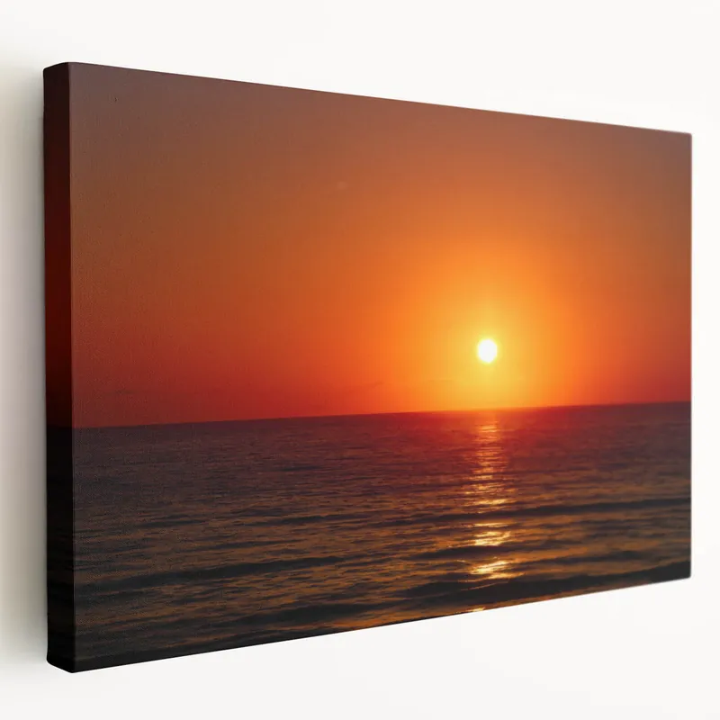 Golden Daytona Beach Sunset - Vibrant Coastal Florida Art on Canvas Bargain