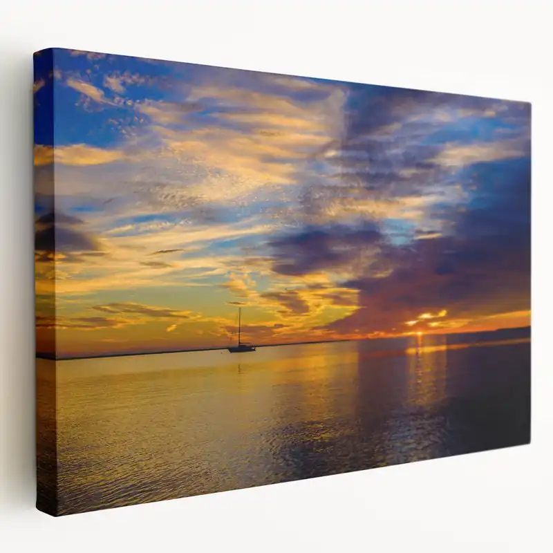 Florida Keys Sunset Wall Art – Nautical Coastal Decor with Ocean Photography Luxury