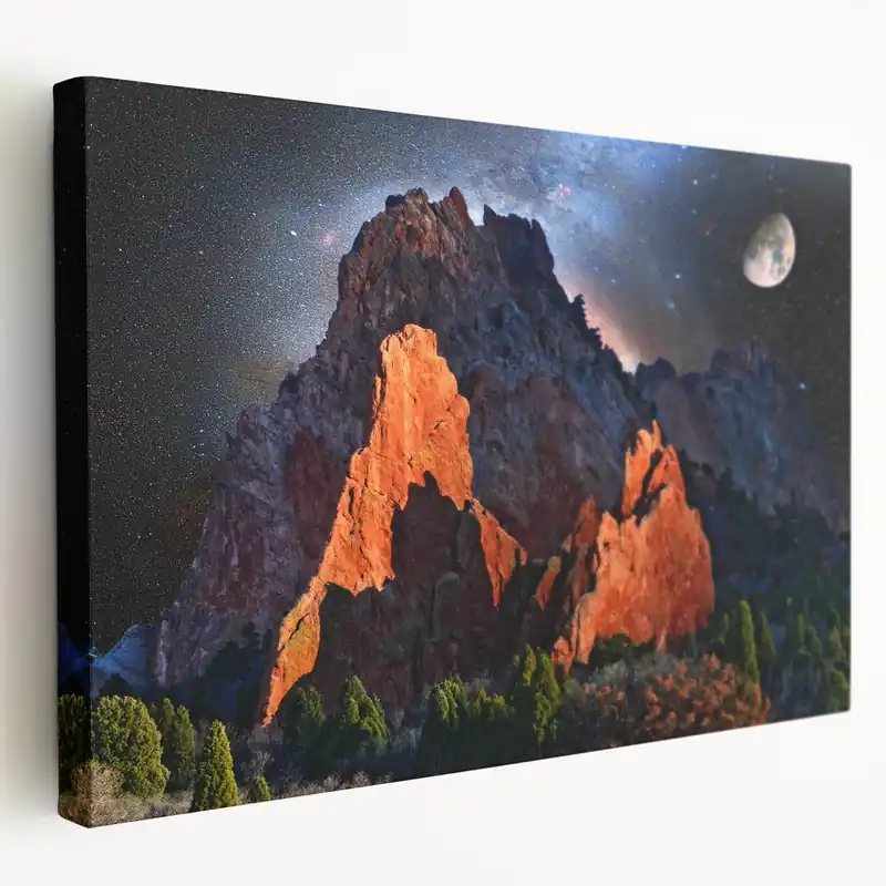 Pikes Peak Art Prints - Garden of the Gods Under the Stars Wall Art Free Delivery