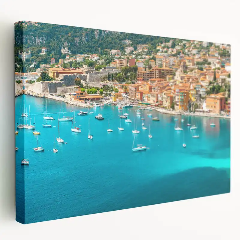 Last Chance Nice Cityscape Art - Scenic French Riviera Harbor View Print