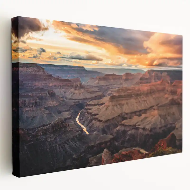 Majestic Arizona Landscape Wall Decor - Grand Canyon Sunset Art In Demand