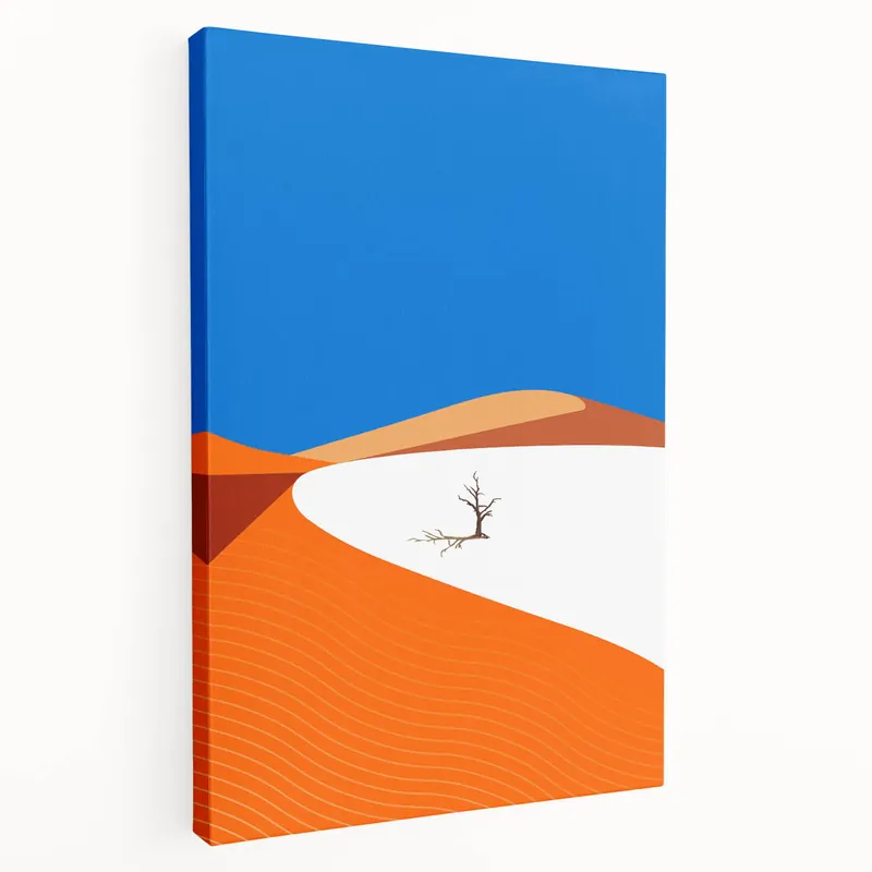 Seasonal Sale Minimalist Desert Landscape Oman Wall Art – Vibrant Middle Eastern Print