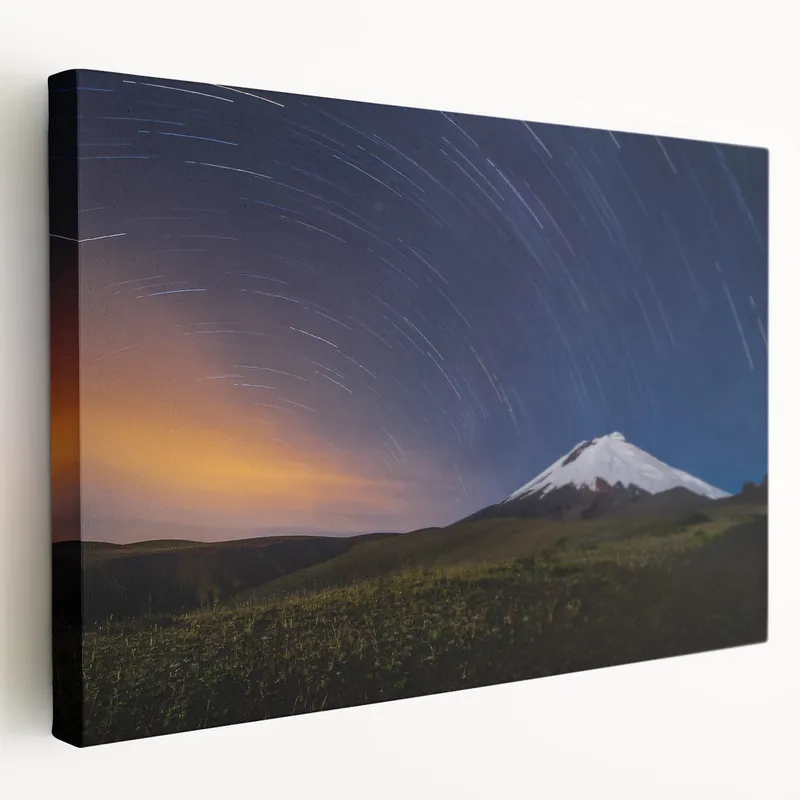 Galapagos Night Sky Star Trails - Framed Mountain Photography & Canvas Art Exclusive