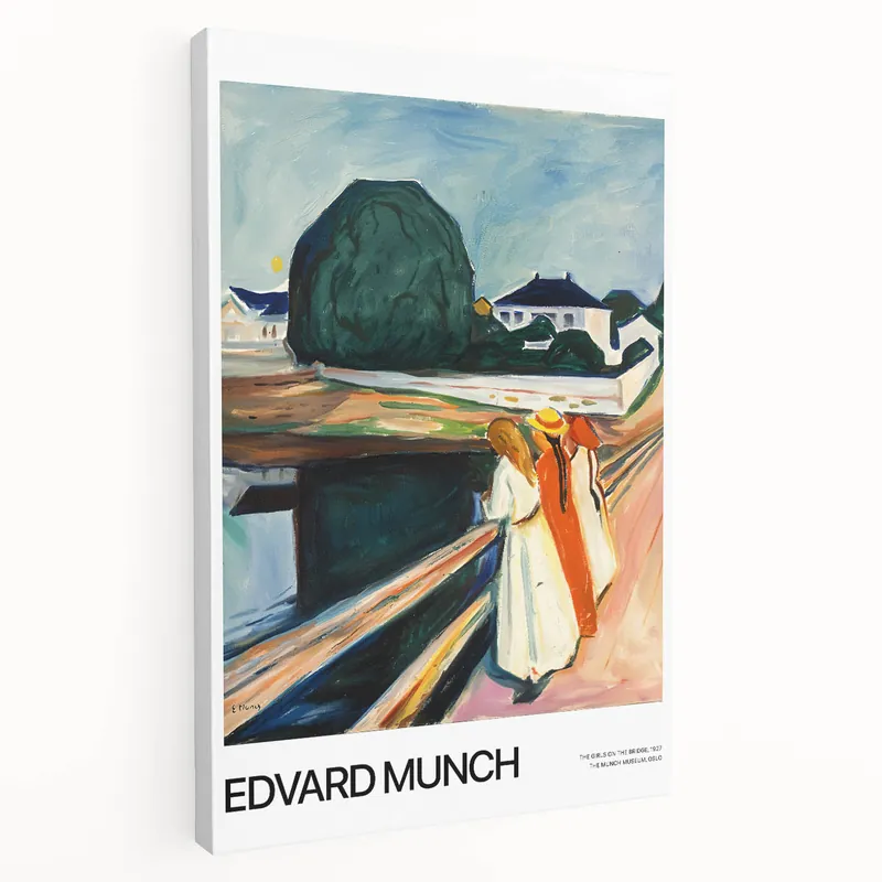 Edvard Munch Wall Art - The Girls on the Bridge, 1927 - Modernist Print Today Only