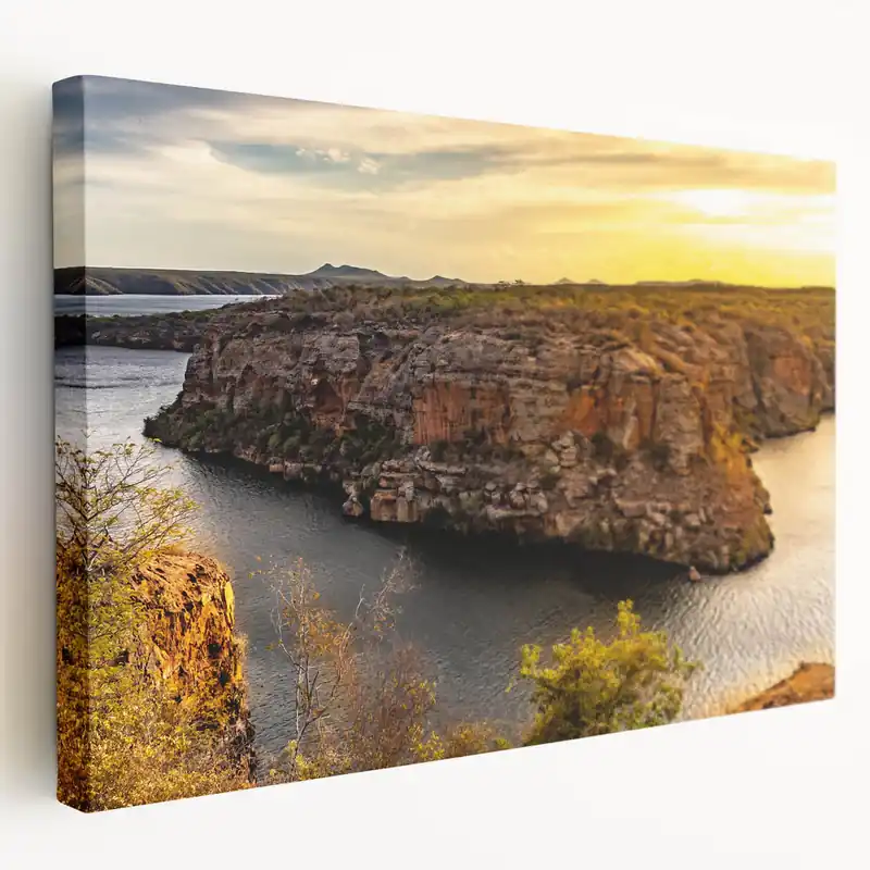 Direct From Manufacturer Serene River Cliffs at Sunset & South America Scenery Prints - Brazil Wall Art