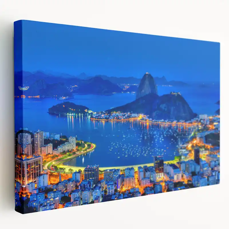 High Quality Brazilian Nature Photography - Rio de Janeiro Nighttime Landscape Print