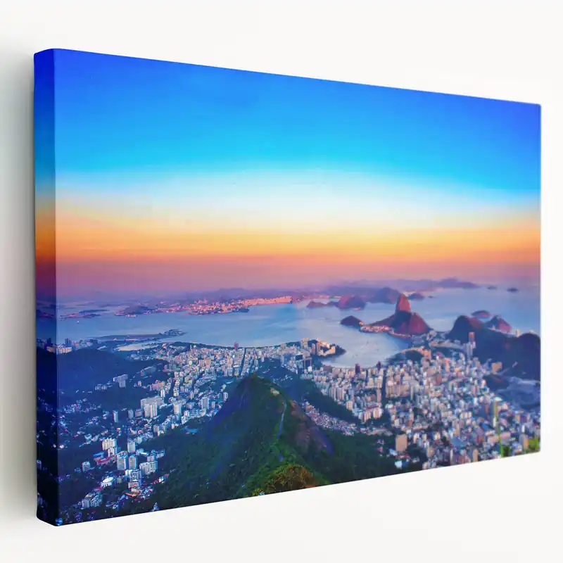 Time-Limited Brazilian Landscape Prints - Stunning Sunset Over Rio de Janeiro Skyline