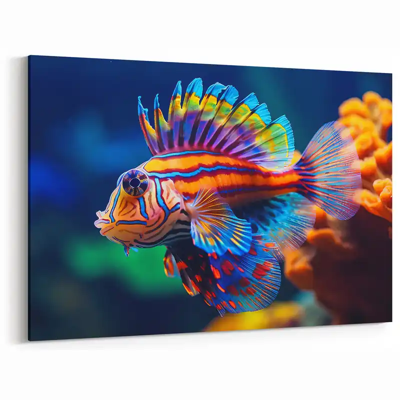 Direct From Manufacturer Animal Wall Art – Vibrant Fish Close-Up Print | Nature Art Canvas Collection