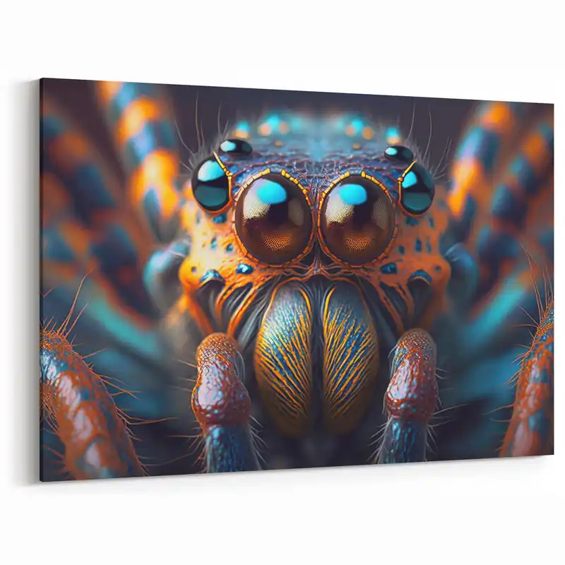 Animal Wall Art - Spider Macro Close-Up Nature Photography Canvas Print While Supplies Last