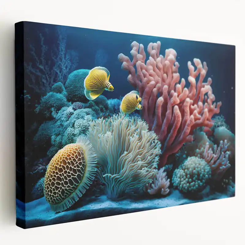 Jamaican Landscape Canvas - Vibrant Coral Reef in Caribbean Waters Limited Offer