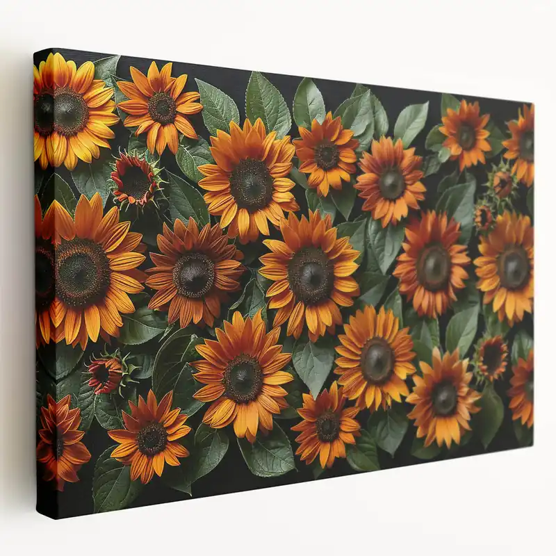 Rustic Sunflower Wall Art | Bold Sunflower Canvas Print for Nature Lovers Genuine