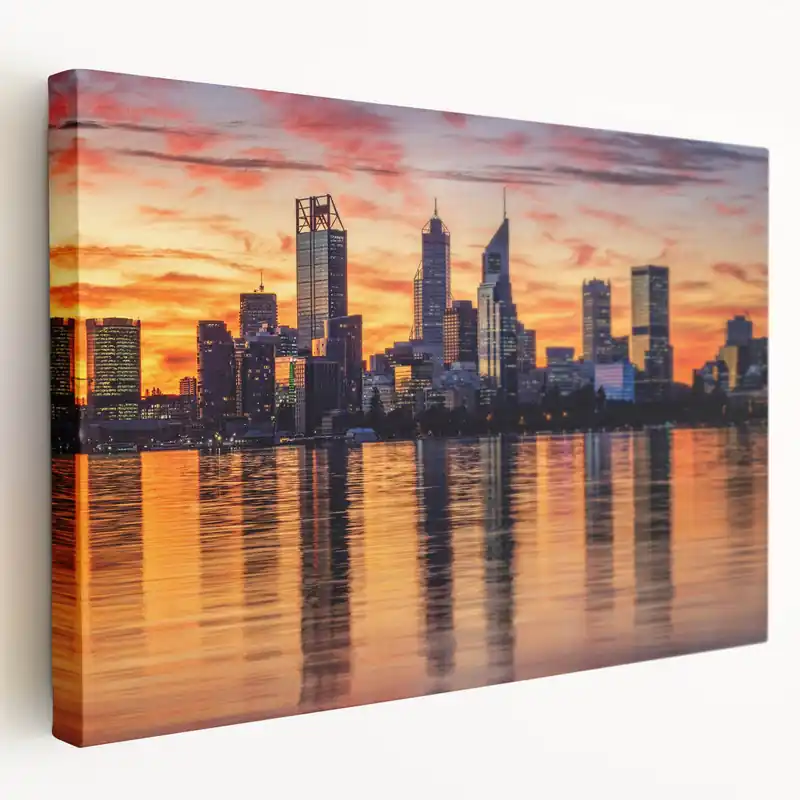 Perth Cityscape Print - Stunning Australia Wall Art Scenic Perth Artwork Professional Grade