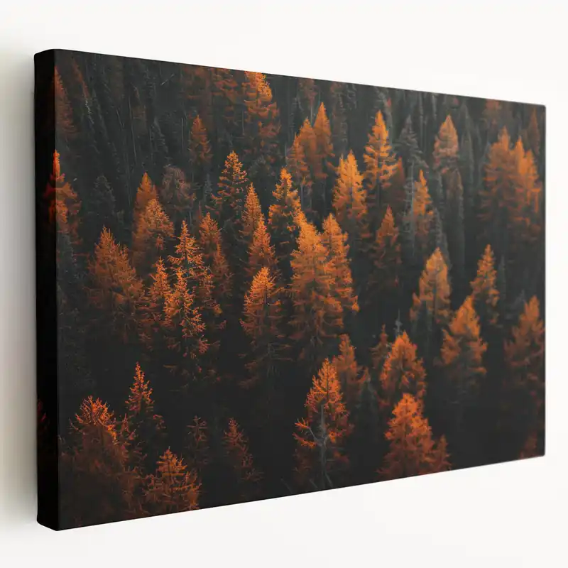 Seasonal Sale Forest Trees Wall Art - Autumn Leaves Woodland Canvas - Nature Landscape
