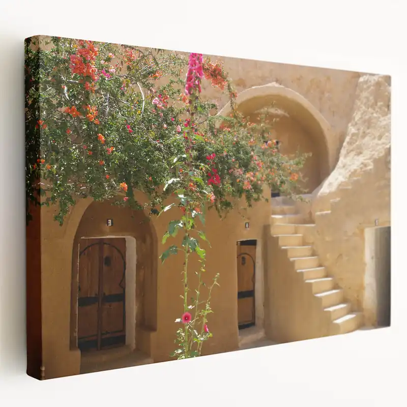 Markdown Traditional Tunisian Architecture Art - Picturesque Tunisia Wall Decor