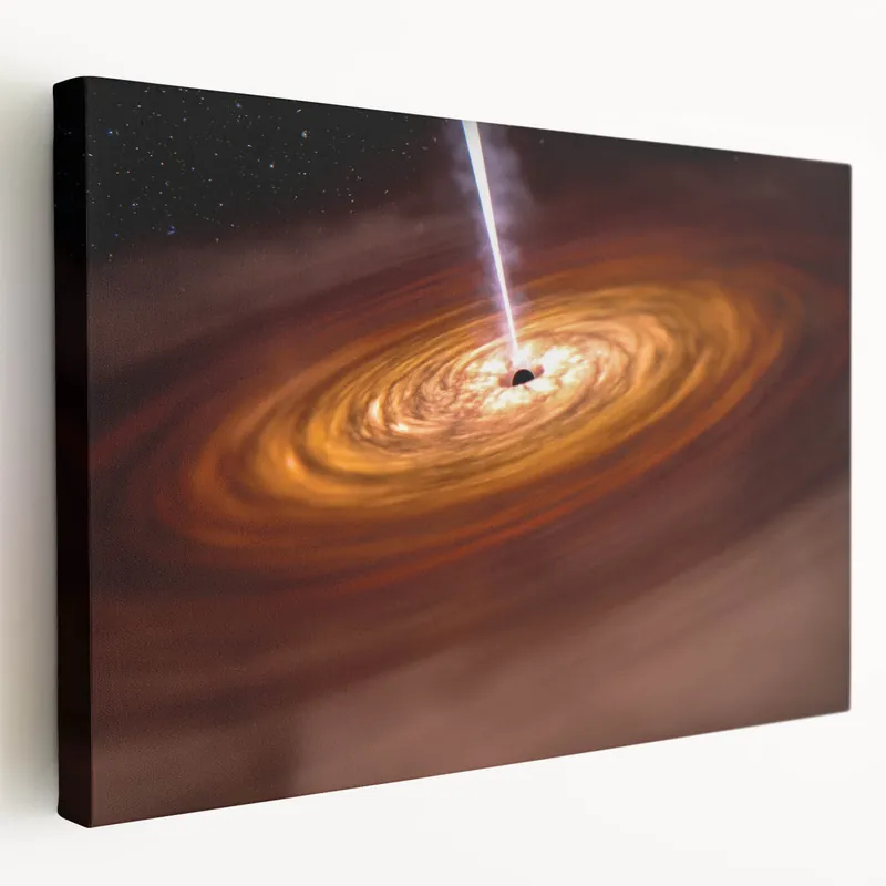 Warranty Included Cosmic Black Hole Wall Art: Space & Starry Night Astronomy Canvas Prints