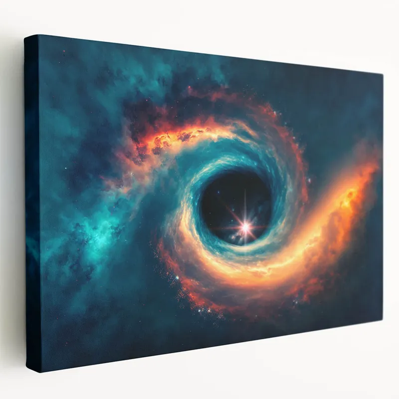 Vibrant Black Hole Wall Art | Space-Themed Canvas Print | Cosmic Decor Worldwide Shipping