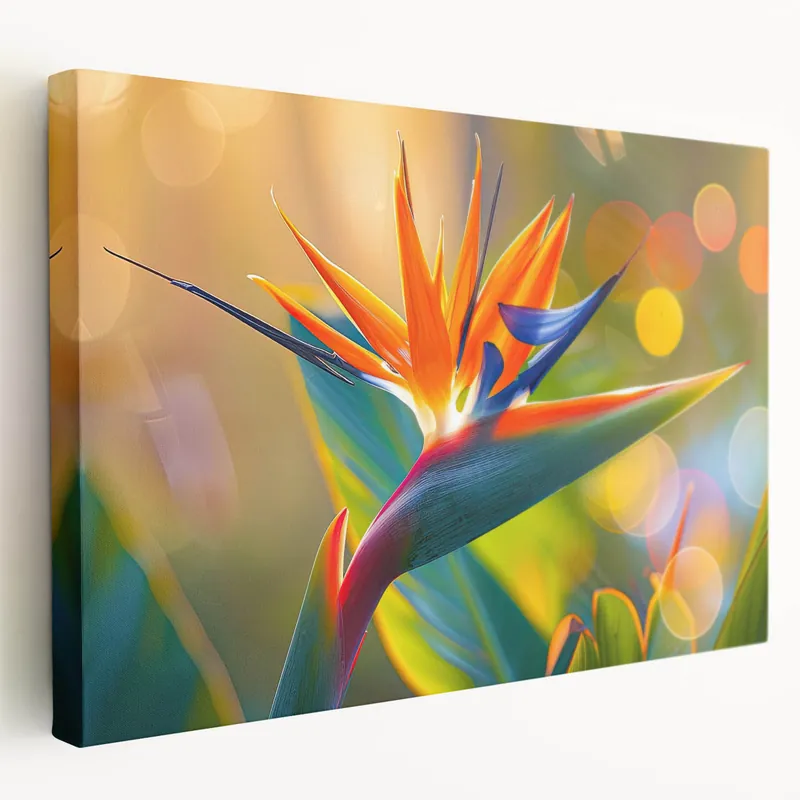 Direct From Factory Exotic Bird of Paradise Wall Art - Colorful Tropical Flower Canvas Print