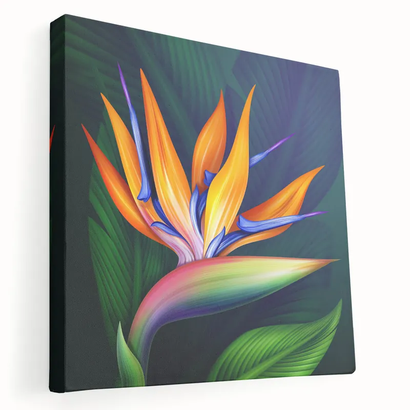 Exotic Bird of Paradise Wall Art | Colorful Tropical Flower Canvas Print Buy Direct