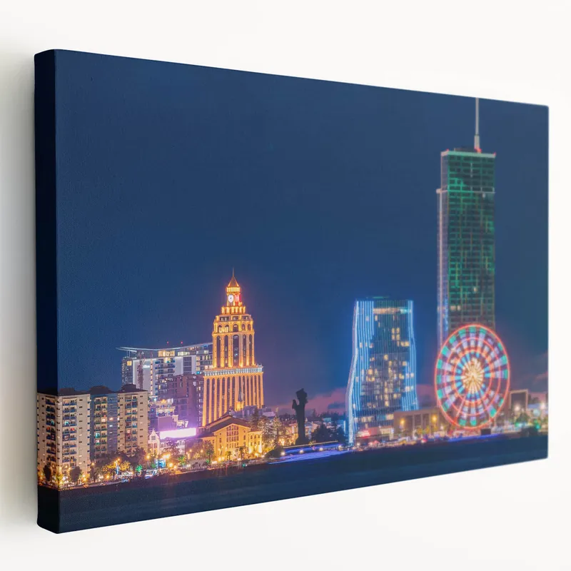 Vibrant Georgia Night Cityscape Art - Stunning Georgia Photography Print Super Sale
