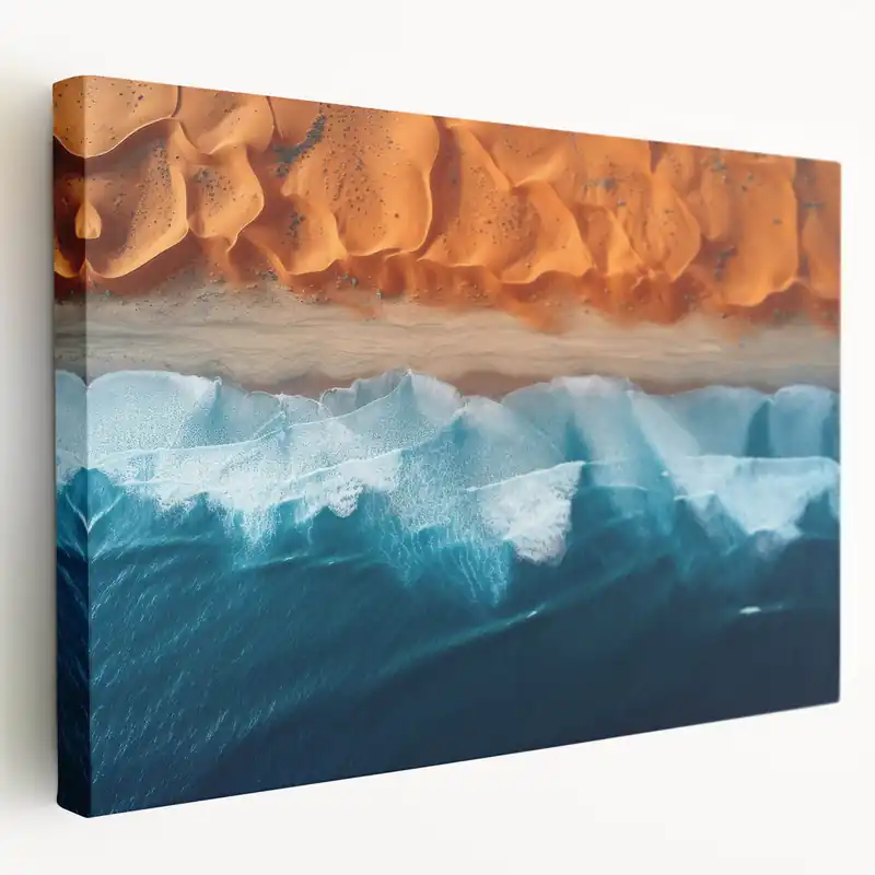 Namibia Coastline – Desert and Ocean Aerial Landscape Wall Art Print Buy Today