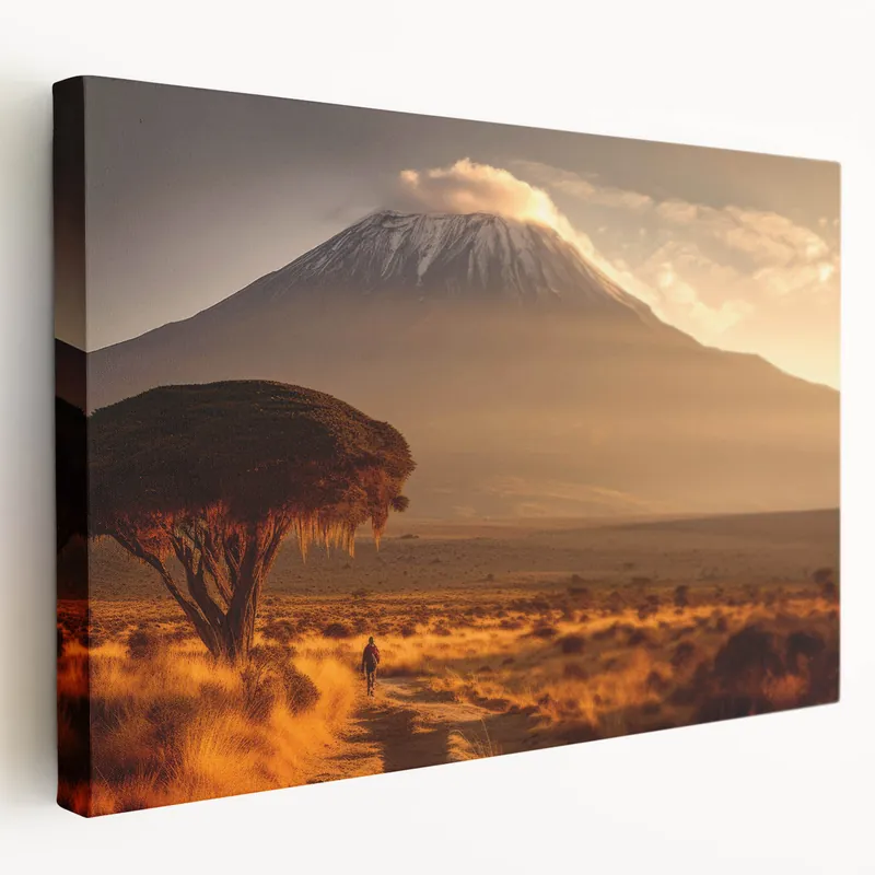 Fresh Stock Majestic Mount Kilimanjaro Kenya Wall Art - African Landscape Canvas