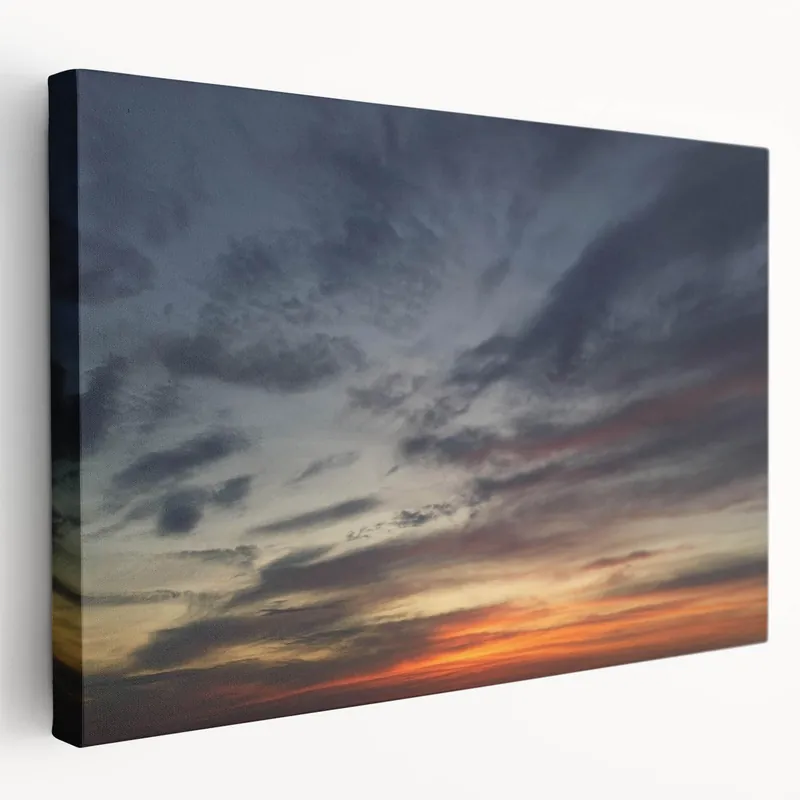 Viral Twilight Sky Canvas - Serene Sunset and Cloudscape Wall Art Decor
