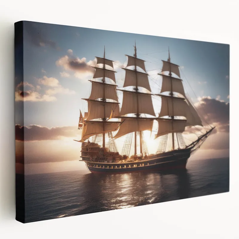 Genuine Glorious Voyage - Nautical Canvas Art | Historic Tall Ship Print