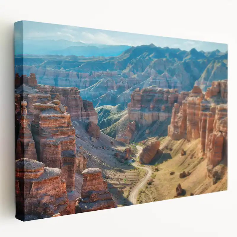 One Day Deal Vibrant Canyon Valley Wall Art - Scenic Canyon Canvas Prints for Decor