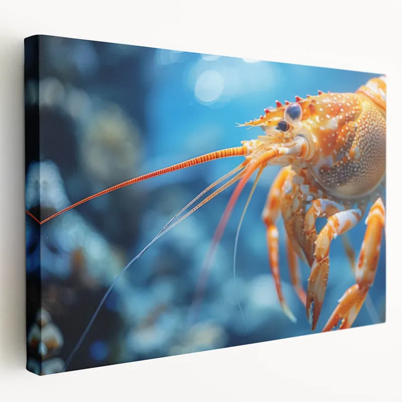 Direct From Factory Vivid Underwater Shrimp Art - Marine Life Canvas & Coastal Decor