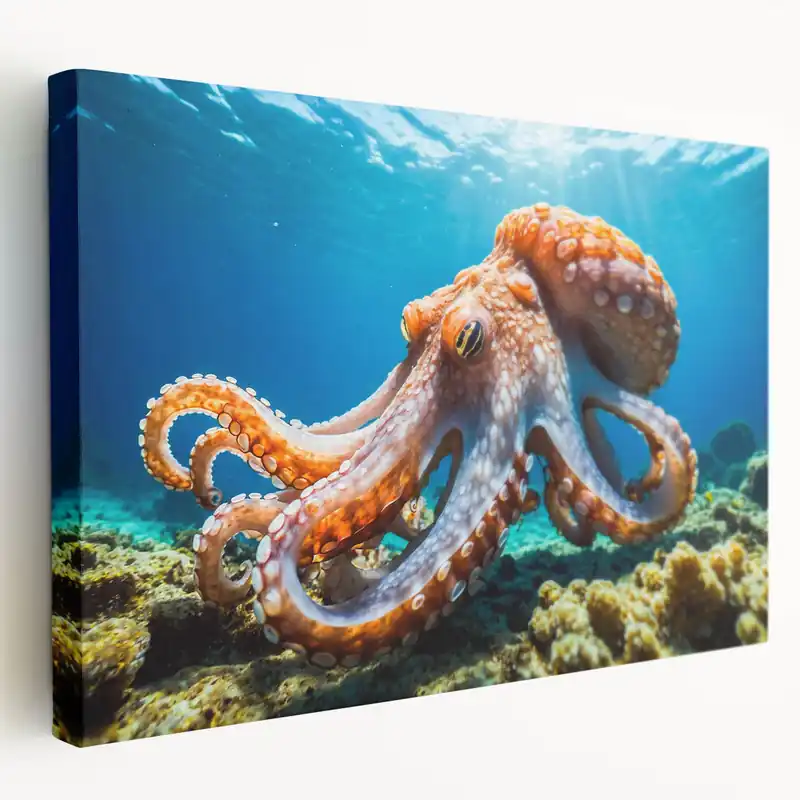 Low Price Vibrant Octopus Wall Art - Lively Marine Life Decor for Ocean Enthusiasts