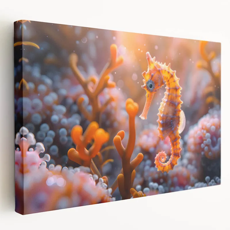 Best Price Delicate Seahorse Wall Art - Seahorse Canvas Print - Marine Life Decor
