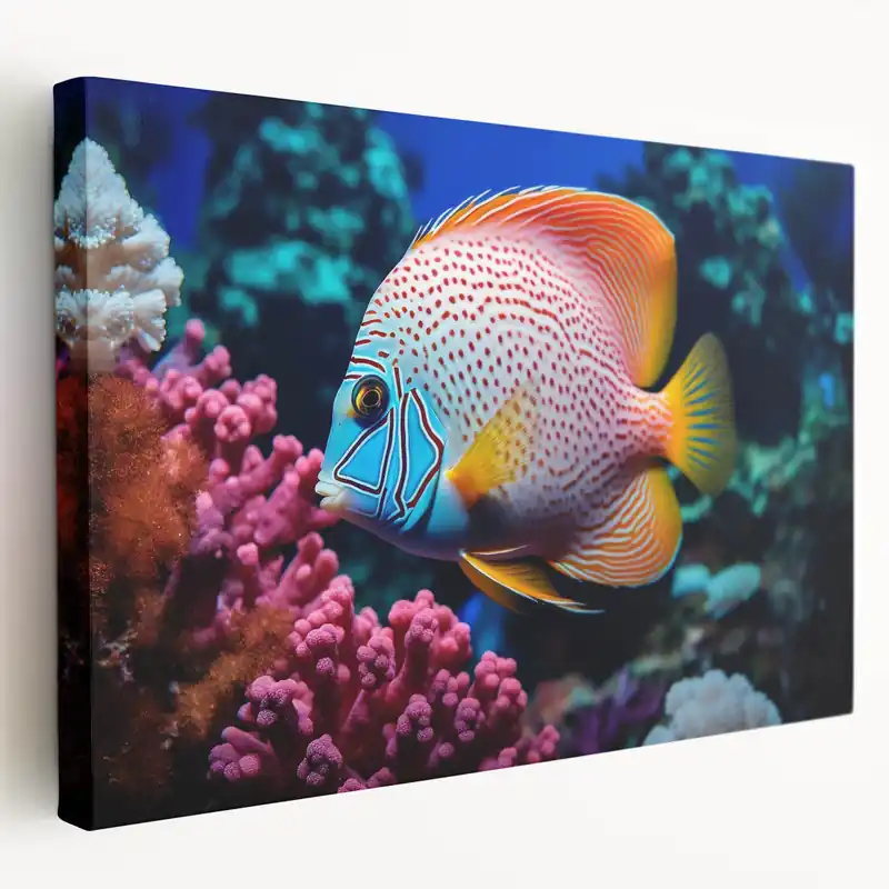 Time-Limited Vibrant Coral Reef Fish Wall Art - Marine Life Canvas Print for Decor