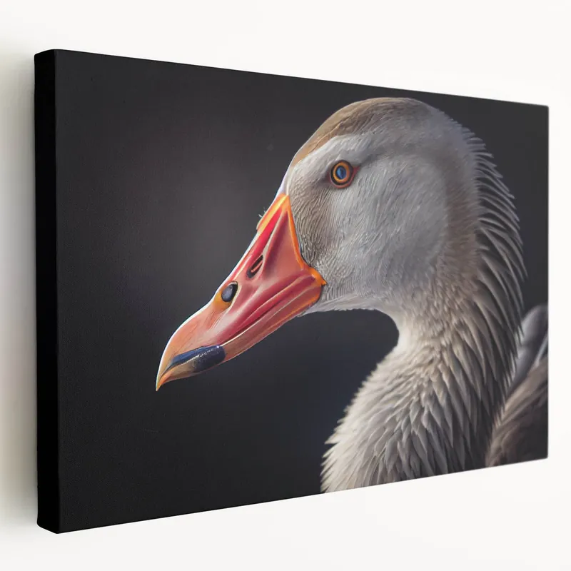 Super Sale Vibrant Goose Portrait Canvas Art - Stunning Goose Wall Decor