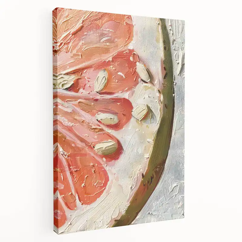 Textured Grapefruit Painting – Fruit Canvas Art for Kitchen Décor Limited Offer