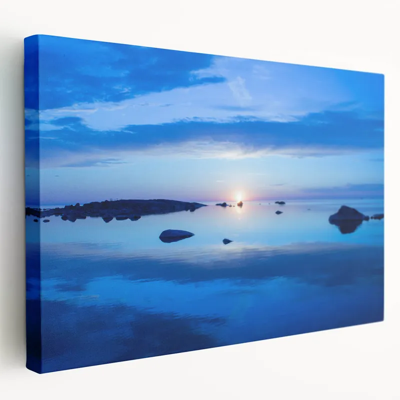 Swedish Landscape Art - Peaceful Sunset Over Calm Waters Luxury