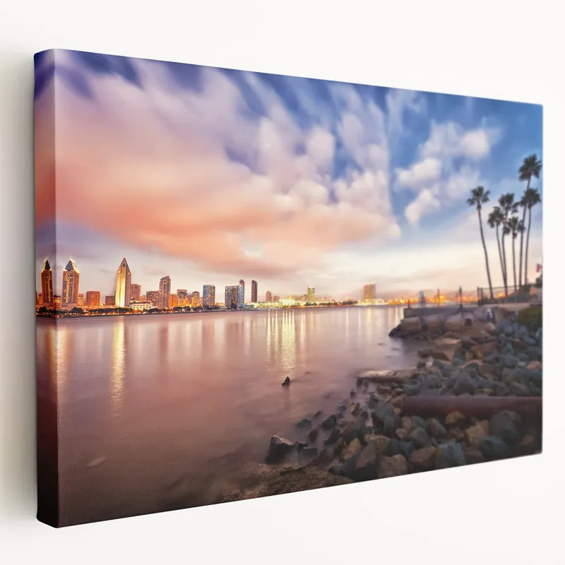 Super Sale San Diego Sunset Cityscape – Tranquil Waterfront Wall Art Decor