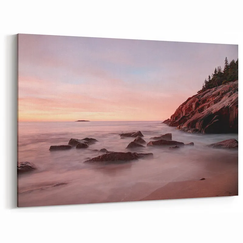 Tranquil Coastal Sunset in Acadia National Park - Maine Wall Art Limited Edition