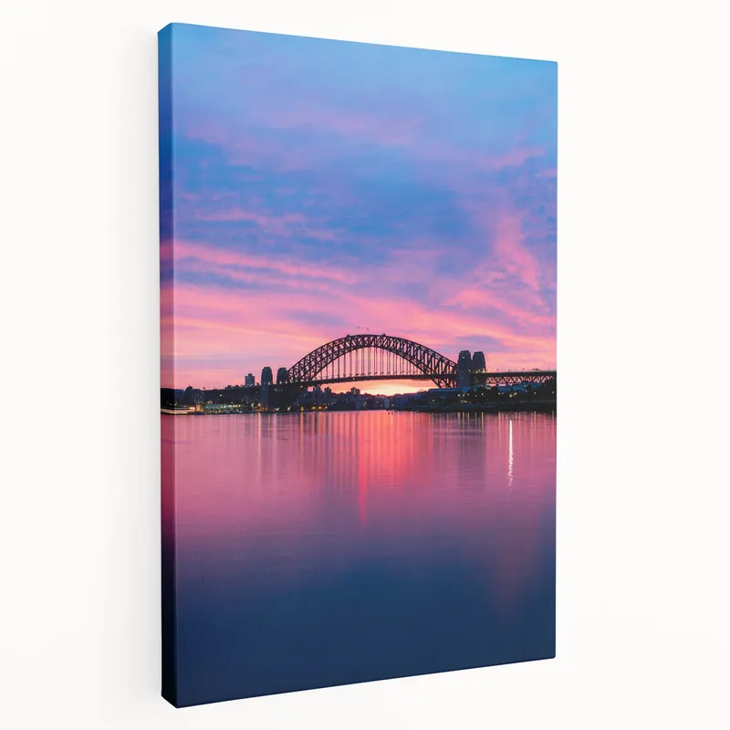 Special Offer Sydney Harbour Bridge Art - Vibrant Sunset Canvas Prints of Iconic Landmark