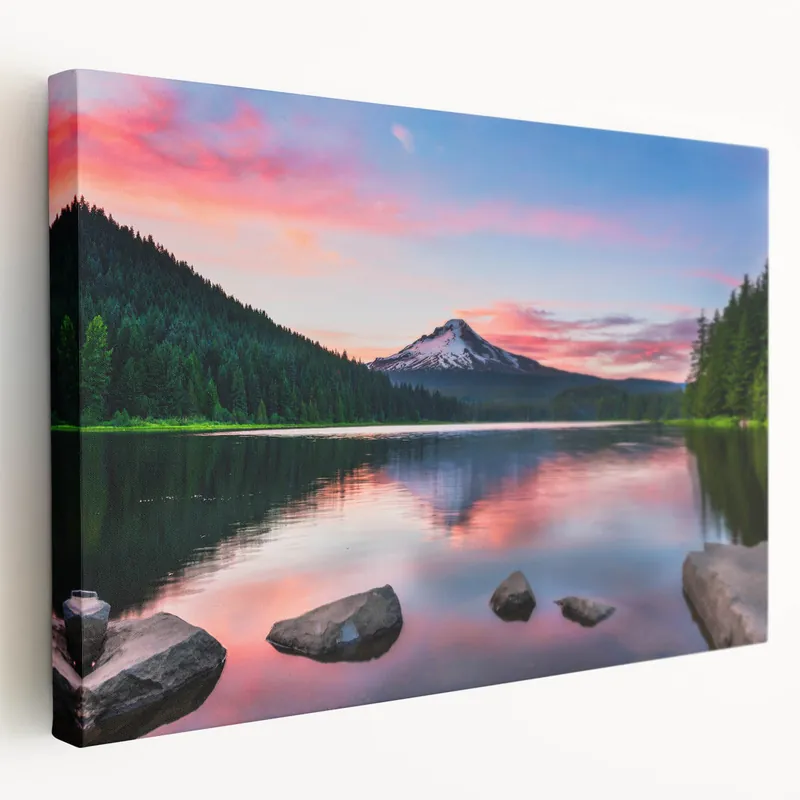 Top Rated Serene Mountain Sunset Art - Peaceful Scenic Landscape Wall Decor